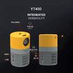 2022 Newest Portable Mini Projector 360P LCD Native Cinema Player Video Multimedia Home Theater Pico LED Col yellow and grey