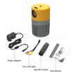 2022 Newest Portable Mini Projector 360P LCD Native Cinema Player Video Multimedia Home Theater Pico LED Col yellow and grey