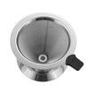 Pour Over Coffee filter with Stand,Paperless Pour Over Coffee Dripper Manual Reusable Stainless Steel Cone Filter 1 to 2 Cups