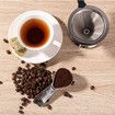 Pour Over Coffee filter with Stand,Paperless Pour Over Coffee Dripper Manual Reusable Stainless Steel Cone Filter 1 to 2 Cups