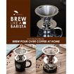 Pour Over Coffee filter with Stand,Paperless Pour Over Coffee Dripper Manual Reusable Stainless Steel Cone Filter 1 to 2 Cups