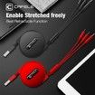 3 in 1 Charging Cable, Winding Lightning Cable,Micro/Type C, 47.2 inches (120 cm), Black