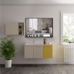 Bathroom Mirror Cabinet LED Lighted Wall Storage Medicine Shaving Organiser Shelves 3 Doors 16 Colours Black