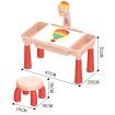 Kids LED Projector Drawing Table Painting Board Projection Desk Toy with Music and Storage
