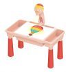 Kids LED Projector Drawing Table Painting Board Projection Desk Toy with Music and Storage