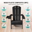 Neader Adirondack Chair Reclining Foldable Occasional Outdoor Lounging Furniture Black