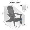Neader Adirondack Chair Reclining Foldable Occasional Outdoor Lounging Furniture Black