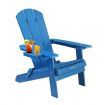 Neader Occasional Adirondack Chair Reclining Folding Outdoor Lounging Furniture Blue