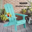 Neader Reclining Chair Adirondack Occasional Foldable Outdoor Lounging Furniture Green