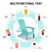 Neader Reclining Chair Adirondack Occasional Foldable Outdoor Lounging Furniture Green