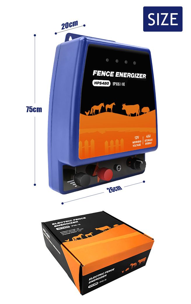 Petscene 45KM Electric Fence Energiser Charger Mains Fencing Energizer