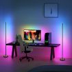 RGB LED Floor Lamp Corner Standing Light Remote Control for Bedroom Living Room 158CM