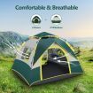 OGL 3 Person Tent Beach Camping Instant Pop Up Shelter Family Sun Shade 215x200x141cm Green White