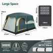 6 Person 2 Room Tent Camping Shelter Beach Sun Shade Family 325X215X185CM Green White