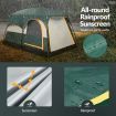 6 Person 2 Room Tent Camping Shelter Beach Sun Shade Family 325X215X185CM Green White