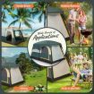6 Person 2 Room Tent Camping Shelter Beach Sun Shade Family 325X215X185CM Green White