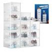 12PCS Shoe Storage Box Sneaker Display Case Clear Plastic Boxes Extra Large Stackable Organiser