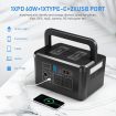 Portable Generator Solar Wireless Power Station Camping Lithium Battery Backup 1375Wh 2000W LED Light for Camping Outdoor Travel