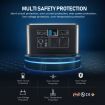 Portable Generator Solar Wireless Power Station Camping Lithium Battery Backup 1375Wh 2000W LED Light for Camping Outdoor Travel
