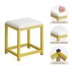 Maxkon Dressing Table Vanity Makeup Desk 10 LED Lighted Mirror with Stool 2 Drawers Shelves White