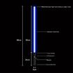 Metal fight handle 8-color metal laser sword two-in-one kids rechargeable lightsaber vocal and bright sword toy Black (2Pack Mode)