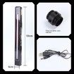 Metal fight handle 8-color metal laser sword two-in-one kids rechargeable lightsaber vocal and bright sword toy Black (2Pack Mode)