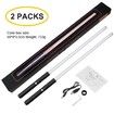 Metal fight handle 8-color metal laser sword two-in-one kids rechargeable lightsaber vocal and bright sword toy Black (2Pack Mode)