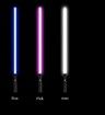 Metal fight handle 8-color metal laser sword two-in-one kids rechargeable lightsaber vocal and bright sword toy Black (2Pack Mode)