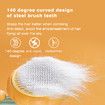 Pet Hair Brush Self Cleaning Slicker Comb Dog Cat Pumpkin Brush for Shedding and Grooming Fit for All Long or Short Hair Pets