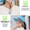 Men's and Women's Sun Hat Outdoor Sun Hat Breathable Packable Boonie Wide Brim Fishing Hat Hiking Ponytail Hole