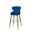 Levede 2x Bar Stools Kitchen Stool Chairs Velvet Swivel Barstools Luxury Blue