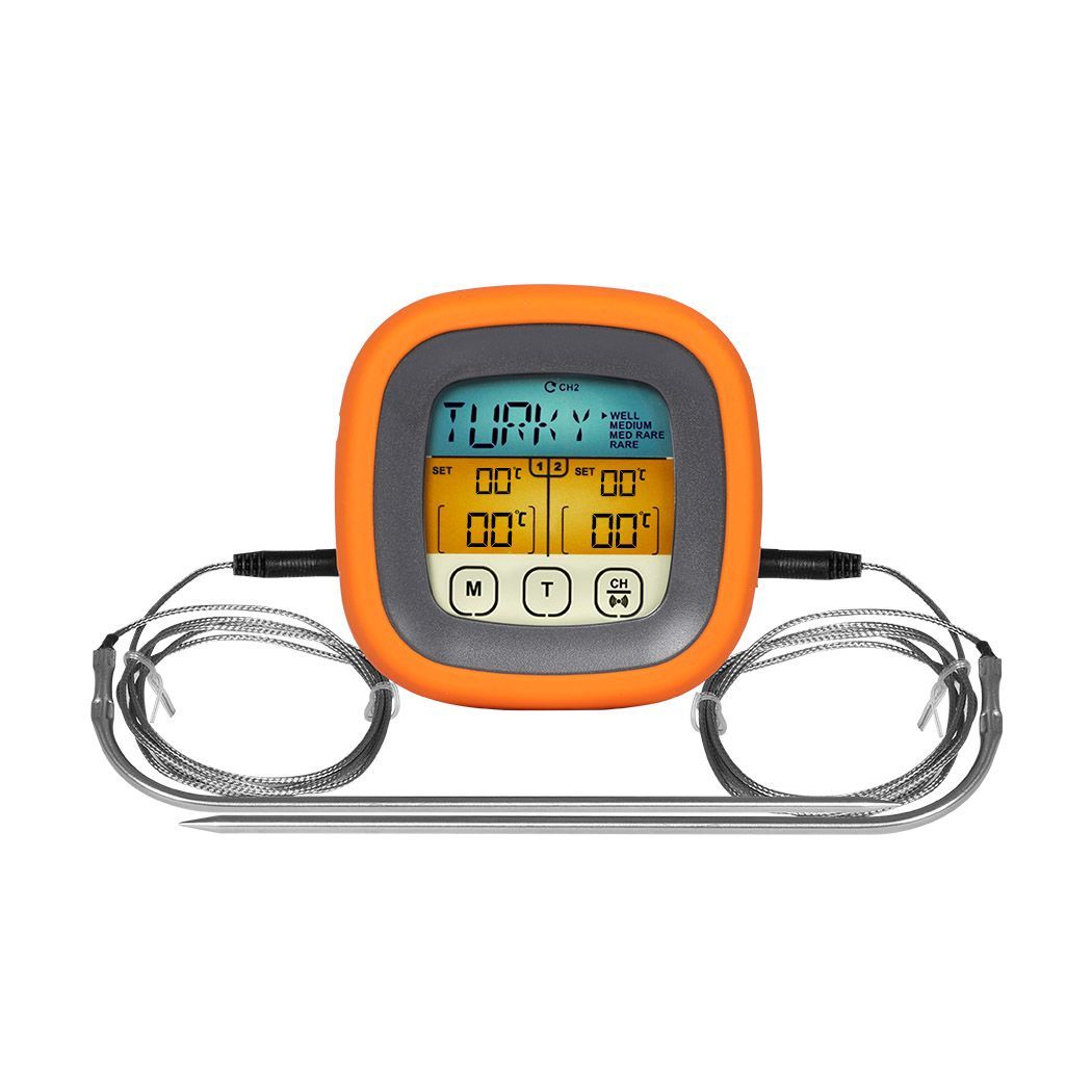 Digital Food Thermometer BBQ 2 Probe Cooking Meat Kitchen Temperature Magnet