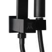 Rain Shower Head Set Black Square Brass Taps Mixer Handheld High Pressure 10"