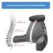 Bed Reading Pillow Husband Cushion Backrest Detachable Neck Roll Shredded Memory Foam Gray