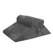 Bed Wedge Pillow Set Triangle Cushion Memory Foam Head and Back Support Adjustable Gray