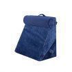 Wedge Pillow Set Triangle Memory Foam Bed Cushion Back and Head Support Adjustable Navy Blue
