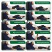 4 Pcs Wedge Pillow Set Bed Cushion Memory Foam Head and Back Support Adjustable Navy Blue