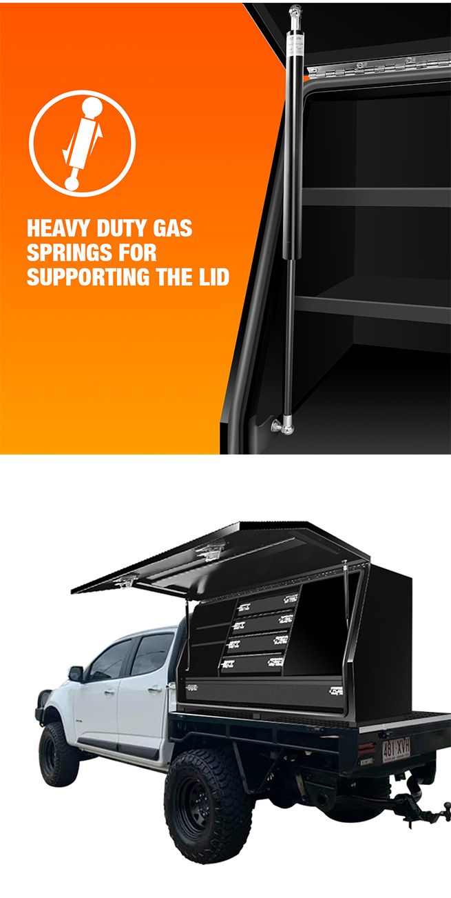 Truck Ute Tool Boxes Steel Large Storage Toolbox Tool Drawers Shelves