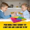 Push Pop Bubble Fidget Toy Tangram Sensory Toy Anxiety Stress Relief Adults Kids Classroom