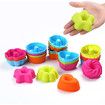 24 Pieces Silicone Donut Cups Non-Stick Muffin Pans Reusable Baking Cups Easy Clean Baking Pans for Oven