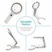 Magnifying Glass with 8 LED Lights, Hands Free Magnifying Glass, Double Magnification Lens, Bright and Soft Light Settings, Ideal for Reading Books, Jewelry, Coins, Crafts and Hobbies