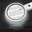 Magnifying Glass with 8 LED Lights, Hands Free Magnifying Glass, Double Magnification Lens, Bright and Soft Light Settings, Ideal for Reading Books, Jewelry, Coins, Crafts and Hobbies