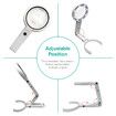 Magnifying Glass with 8 LED Lights, Hands Free Magnifying Glass, Double Magnification Lens, Bright and Soft Light Settings, Ideal for Reading Books, Jewelry, Coins, Crafts and Hobbies