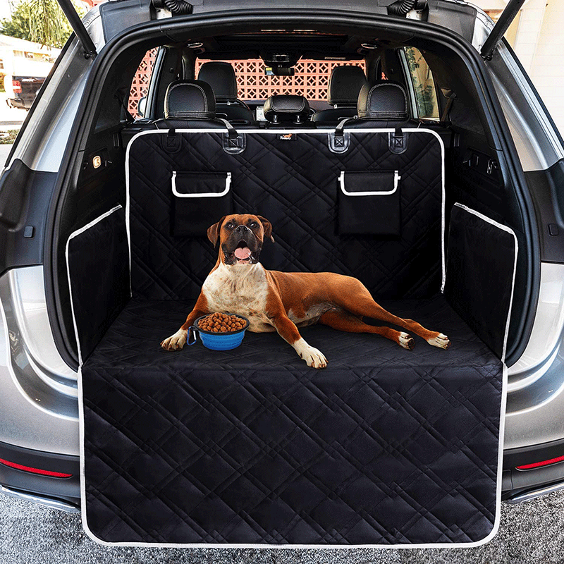 SUV Cargo Waterproof Pet Cargo Cover Washable Dog Trunk Cargo Protector 2 Pockets Dog Seat Cover Mat 103x185cm