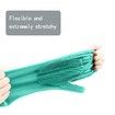 Pet Grooming Silicone Gloves for Cat Dog Bathing Brush with Long Bristles, Heat Resistant Silicone Pet Hair Removal Gloves Green