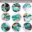 Pet Grooming Silicone Gloves for Cat Dog Bathing Brush with Long Bristles, Heat Resistant Silicone Pet Hair Removal Gloves Green