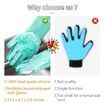 Pet Grooming Silicone Gloves for Cat Dog Bathing Brush with Long Bristles, Heat Resistant Silicone Pet Hair Removal Gloves Green