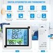 Indoor Outdoor Thermometer, 3 Sensors Digital Wireless Hygrometer, Room Thermometer Humidity Meter with Touchscreen Min/Max Records for Home Office