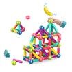 64Pcs Magnetic Balls and Rods Building Sticks Blocks Set Vibrant Colors Different Sizes Curved Shapes Children Educational Stacking STEM Magnet Toys