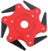 Steel Trimmer Head, Premium 6 Steel Razors Trimmer Head, Upgraded Universal Weed Eater Blades Metal, 65Mn Professional Steel Razor Trimmer Head (Red)
